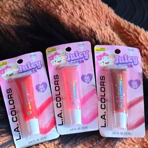 Juicy Cakes Lip Gloss Set — 3 Shades — New
